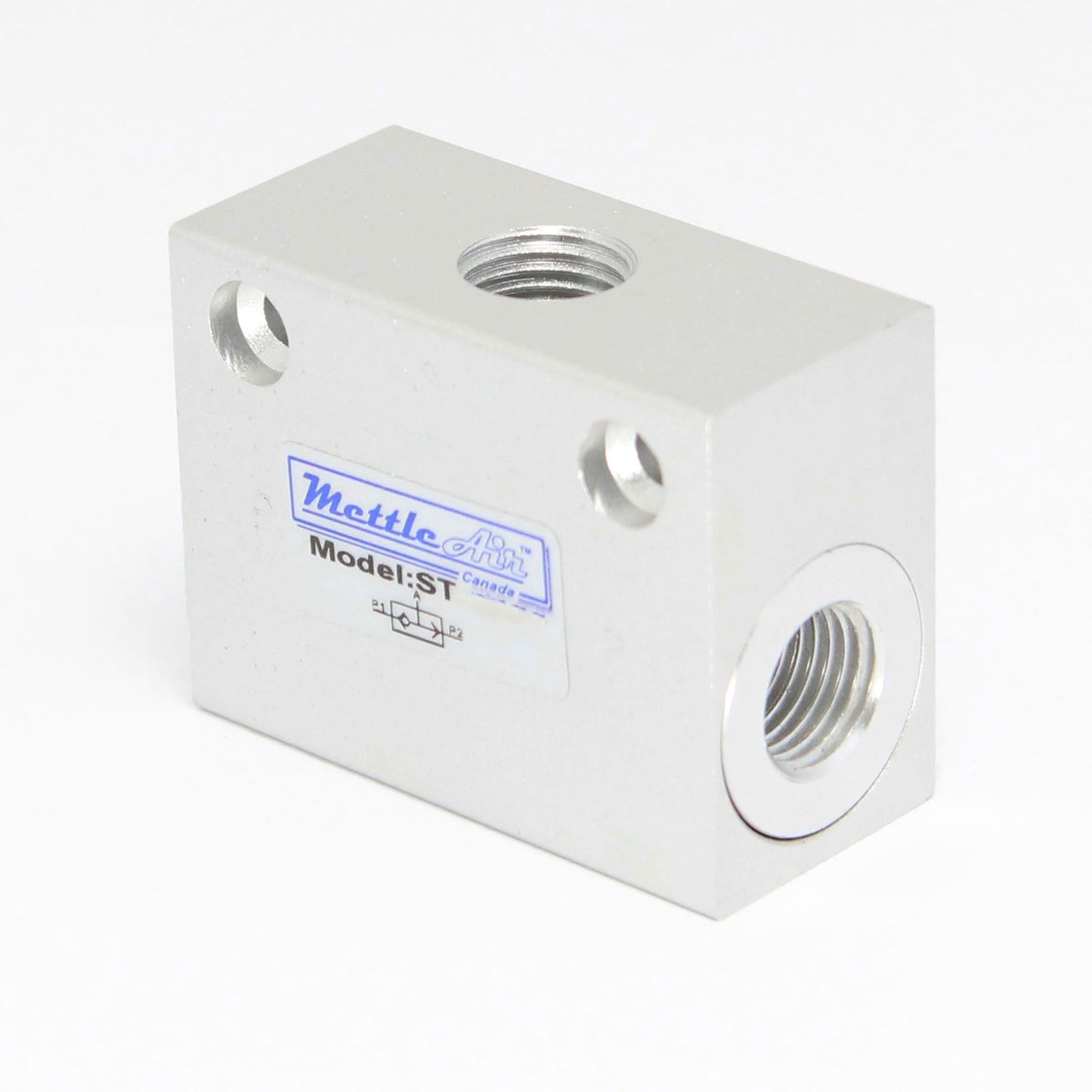 Shuttle Valve Aluminum 1/8" NPT