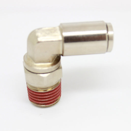 Brass PTC Elbow Fitting 3/8" OD x 3/8" NPT Male CLEARANCE