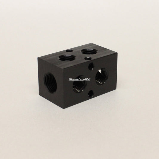 Distribution Manifold 2 x 3/8" NPT IN - 4 x 1/4" NPT Out 2 Station 90 Degree Junction