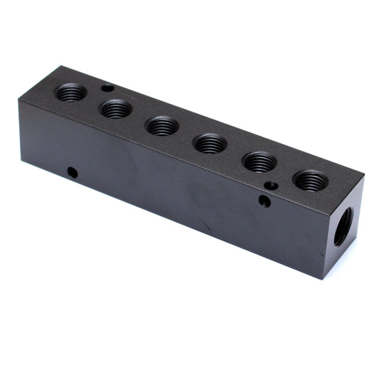 Manifold 2 x 1/4" BSPT (R) IN - 6 x 1/4" BSPT (R) Out