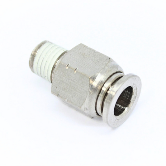 Brass Straight Push To Connect Fitting 1/8" OD x 1/16" NPT Male