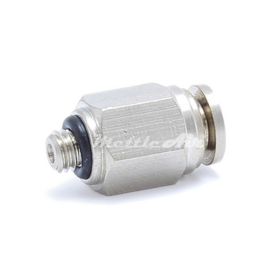 Nickel-Plated Brass Straight PTC Fitting 1/4" OD x 10-32 UNF Male