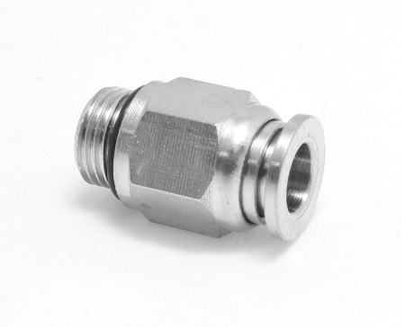 Push to Connect Nickel Plated Straight Fitting 12 mm OD - 3/8" BSPP (G) Male