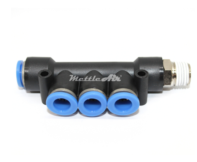 Push to Connect Inline Branch Manifold Union Fitting 6 mm OD x 4 mm OD x 1/8...