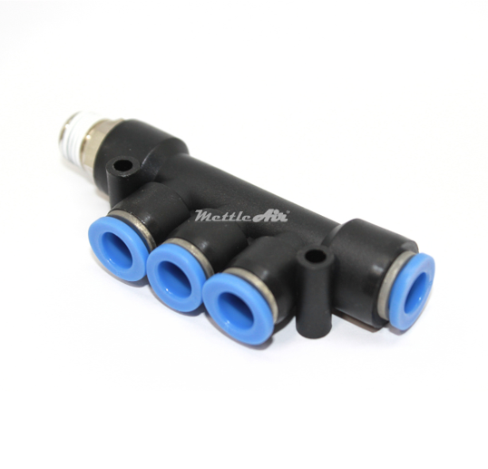 Push to Connect Inline Branch Manifold Union Fitting 12 mm OD x 3/8" BSPT (R)...