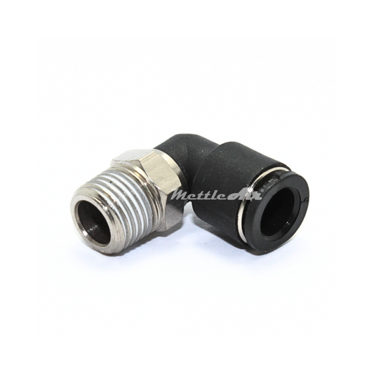 Compact Push to Connect Elbow Fitting 4 mm OD - 1/8" BSPT (R) Male