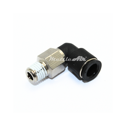 Compact Push to Connect Elbow Fitting 4 mm OD - 1/16 NPT Male