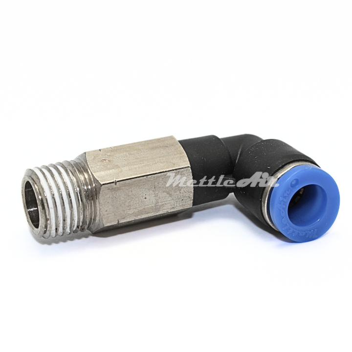 Push to Connect 90 Elbow Long Fitting 4 mm OD - 3/8" BSPT (R) Male