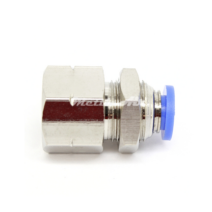 Push to Connect Straight Bulkead Female 6 mm OD - 1/8" NPT Female