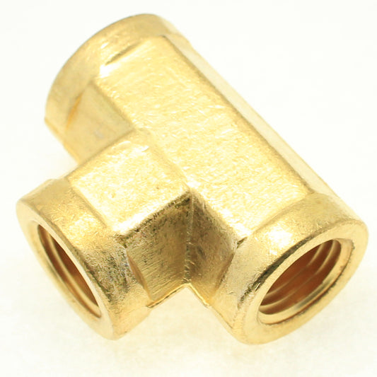 Brass Female Tee 1/8" NPT Female - 1/8" NPT Female