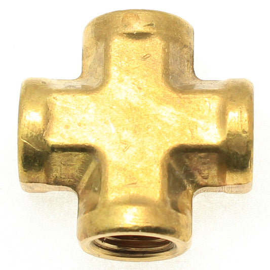 Brass Female Cross 3/8" NPT Female - 3/8" NPT Female