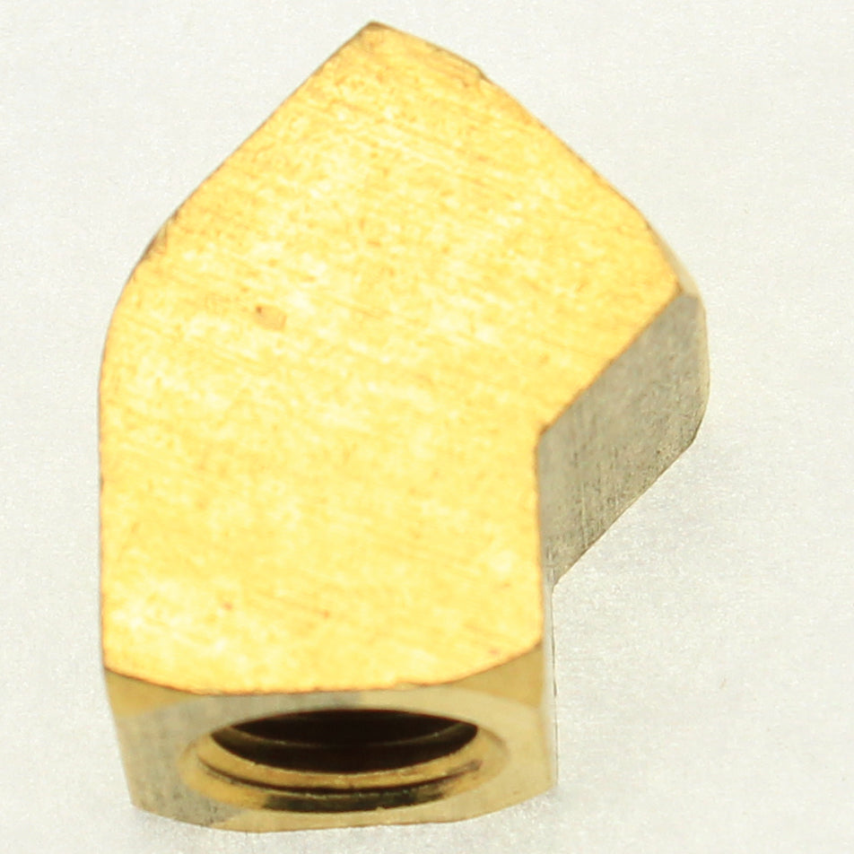 Brass 45° Female Elbow 1/4" NPT Female - 1/4" NPT Female