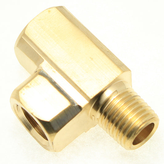 Brass Street Tee 1/4" NPT Female - 1/4" NPT Male