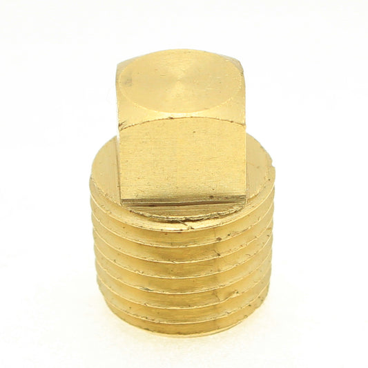 Brass Square Head Plug 1/4" NPT Male