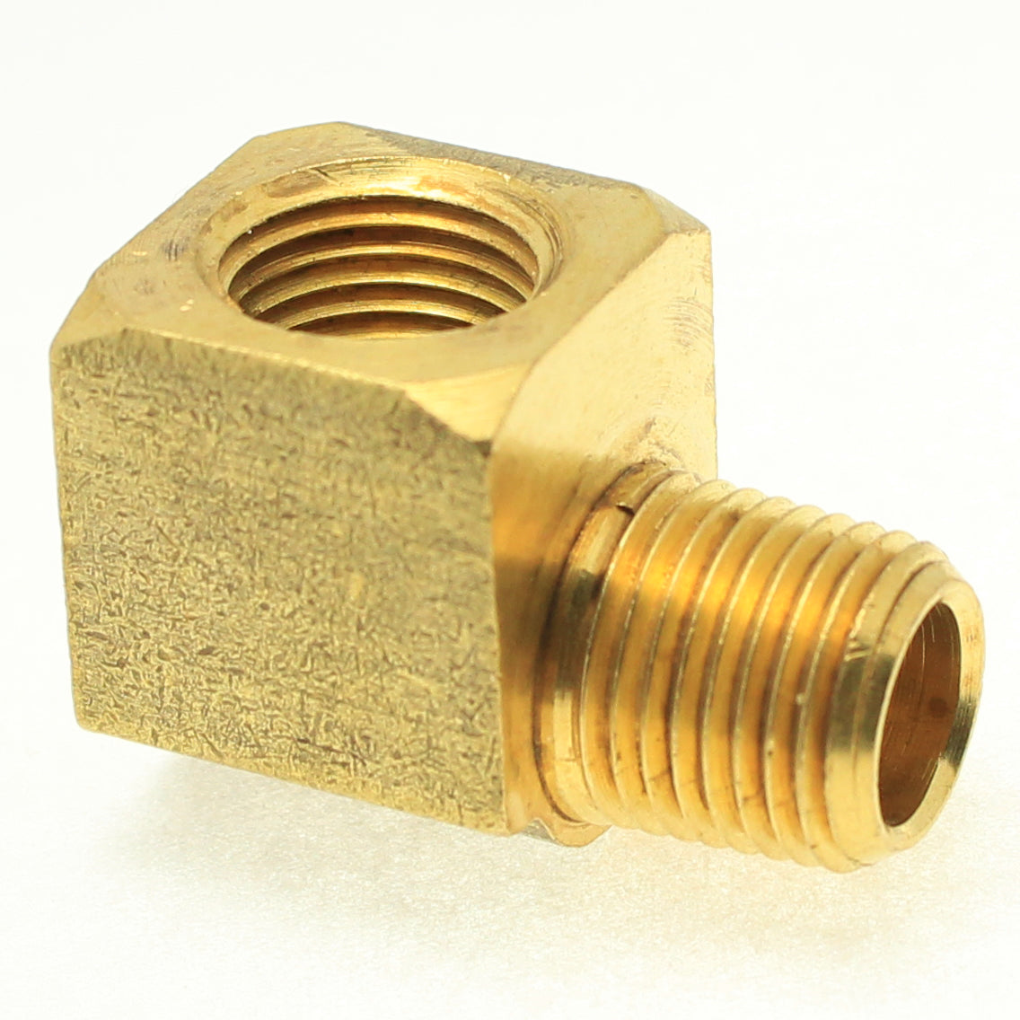 Brass 90° Street Elbow 1/4" NPT Female - 1/8" NPT Male