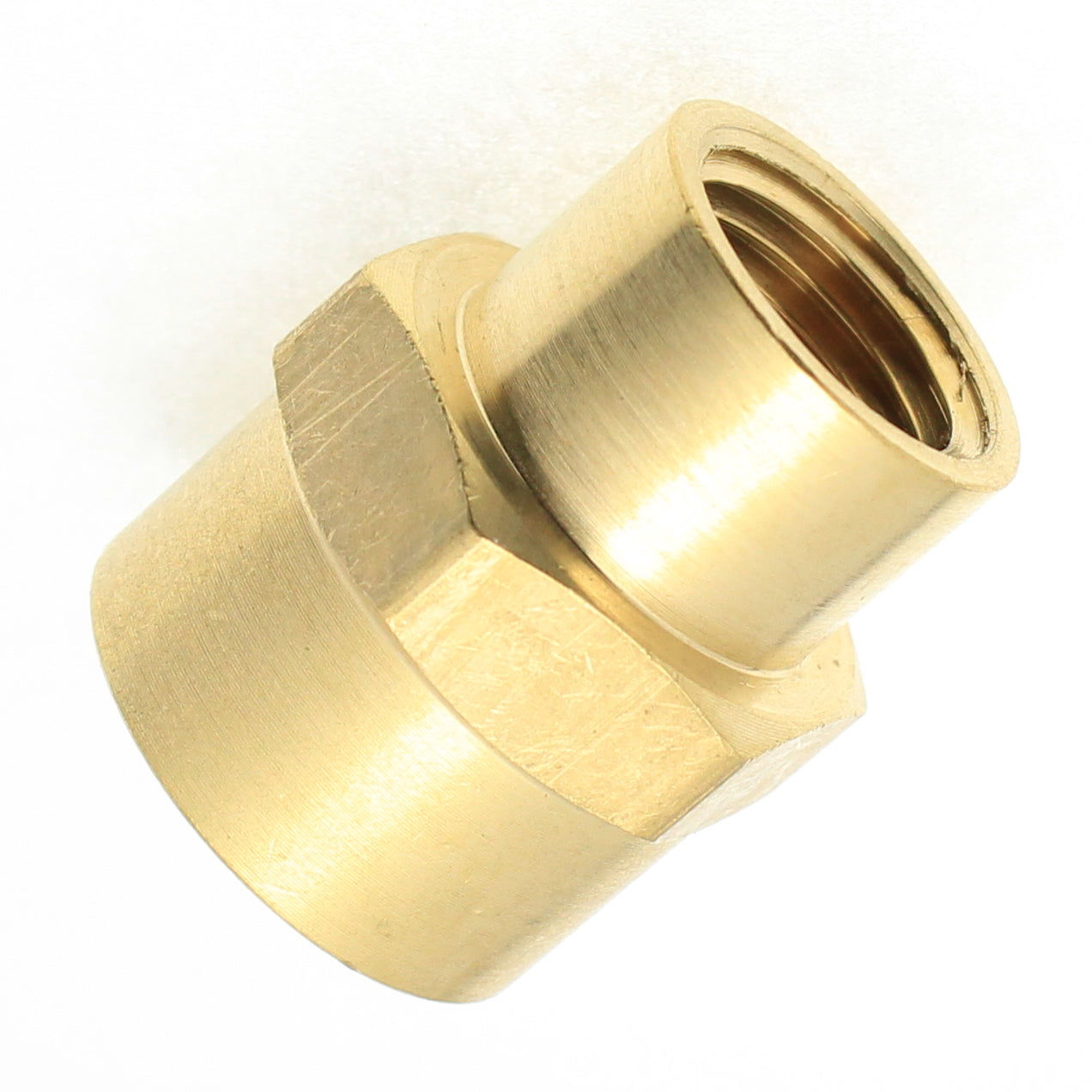 British Thread Brass Female Reducing Coupling 1/4" BSPP (G) Female - 1/8" BSPP (G) Female