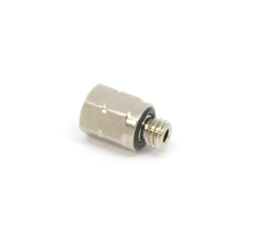 Brass Pipe Adaptor 10-32 UNF Female - M5 x 0.8 Male Nickel Plated, REDUCER