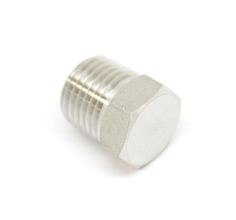 316L Stainless Steel 1/4" NPT Male Hex Head Plug