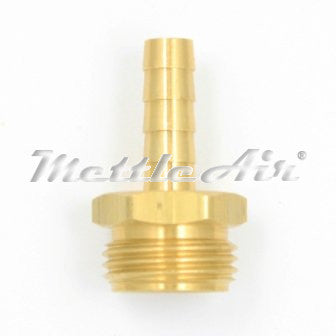 Brass Straight Male 3/8" Hose ID Barb - 3/4" GHT Male