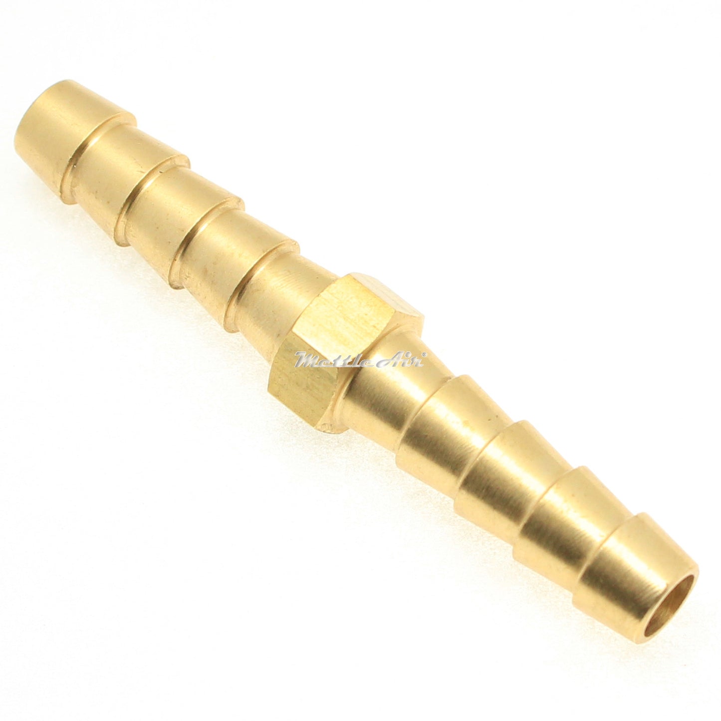 Brass Splicer 3/16" Hose ID Barb - 3/16" Hose ID Barb Nickel Plated, Single Barb Design