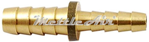 Brass Splicer 3/16" Hose ID Barb - 1/8" Hose ID Barb REDUCER, Nickel Plated, Single Barb Design