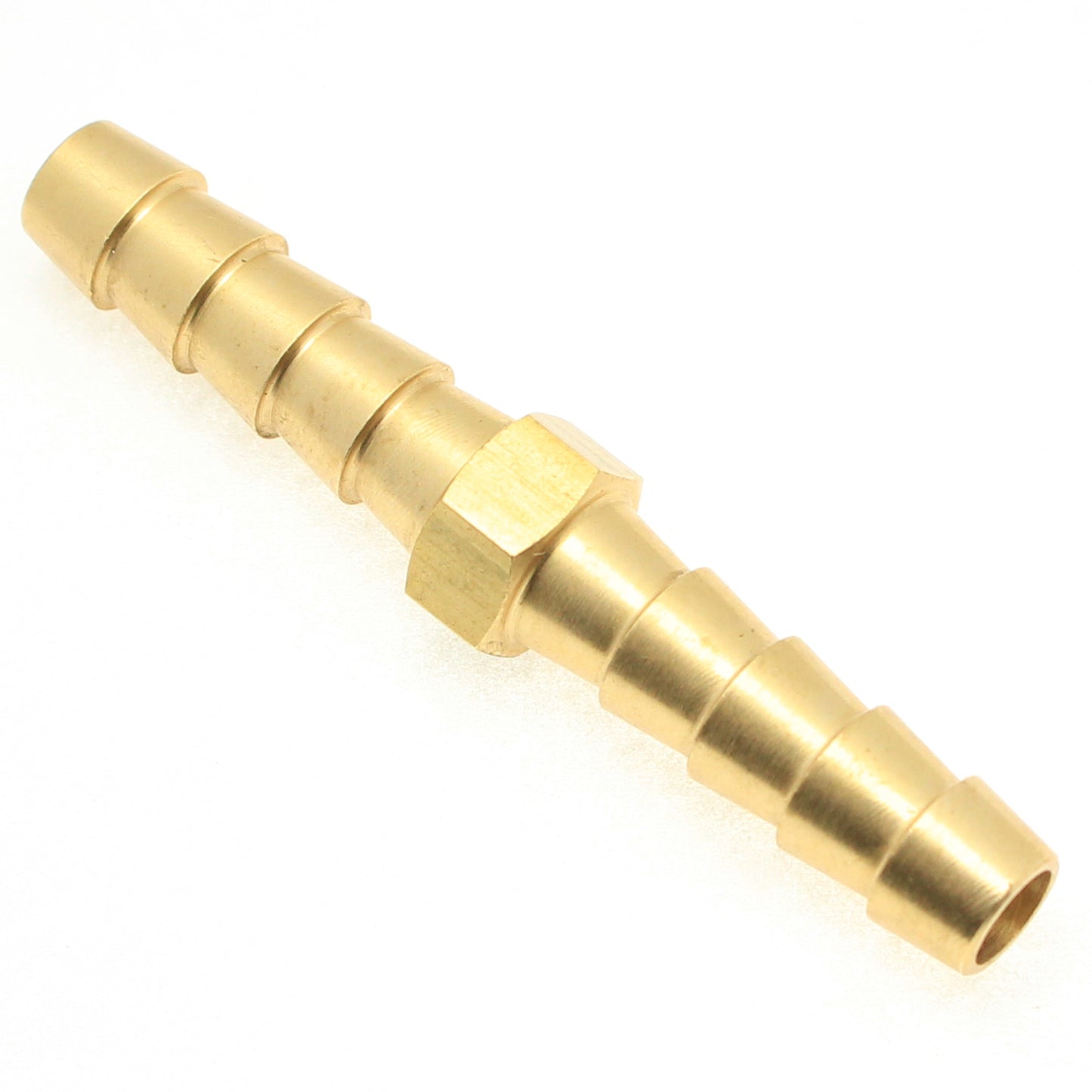 Brass Splicer 3/16" Hose ID Barb - 3/16" Hose ID Barb