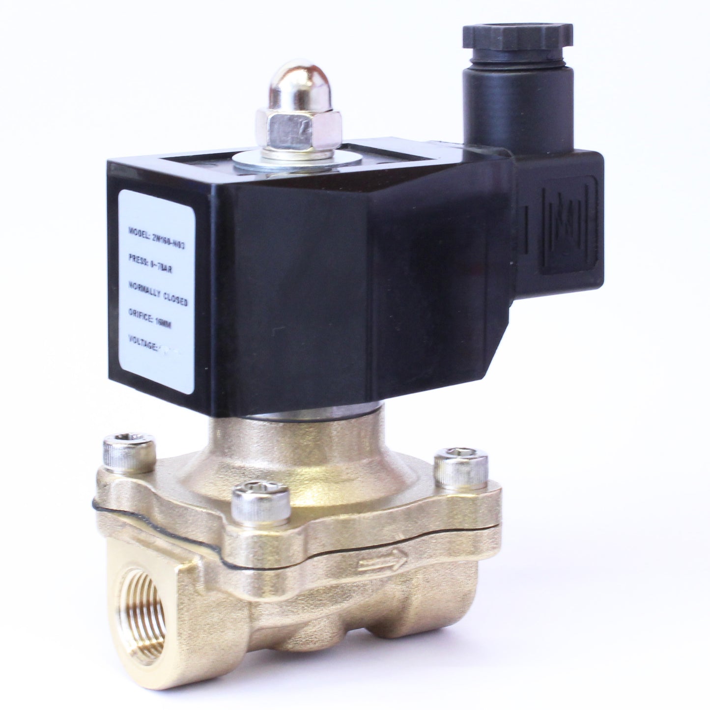 2 Way 2 Position Direct Acting Water Oil Gas Electric Solenoid Valve 3/8" NPT AC110