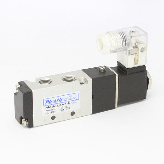 5 Ports 4 Way 2 Position Double Air Piloted Valve 1/8" NPT