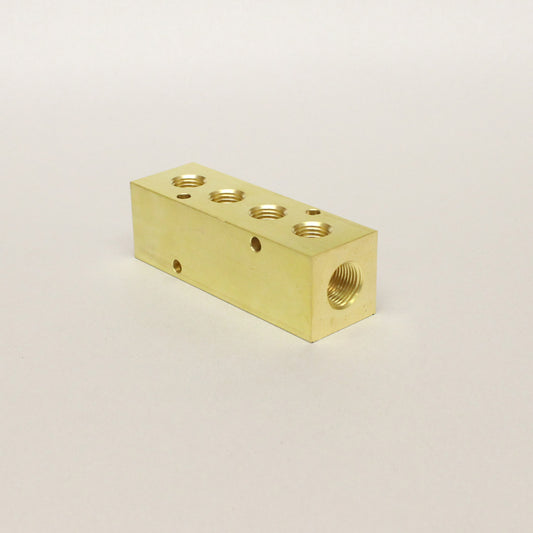 BRASS Manifold 2 x 3/8" NPT IN - 4 x 1/4" NPT Out