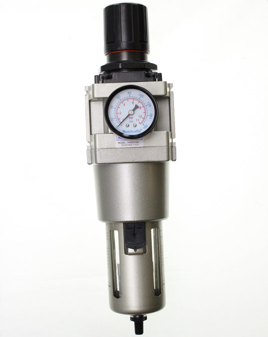 Filter Regulator PIGGYBACK 3/4" NPT, Auto Drain, 5500 L/min c/w Bracket & 160 psi Gauge