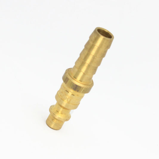 1/4" Body x 1/4" Hose ID Barb Industrial Interchange Nipple Brass