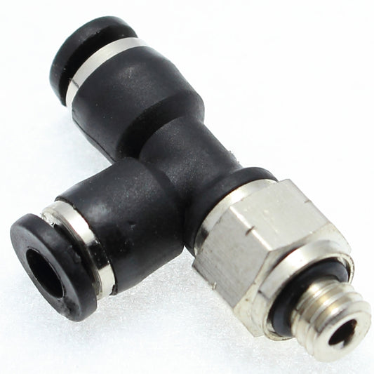 Compact Push to Connect Run Tee 4 mm OD - M3 x 0.5 Male