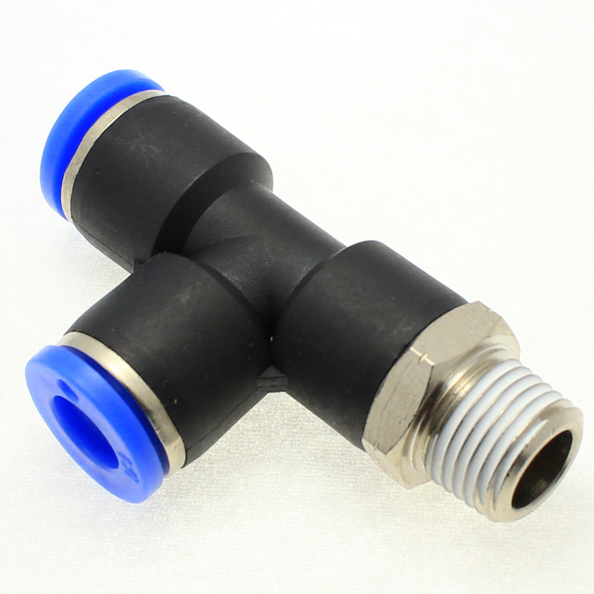 Push to Connect Run Tee 1/8" OD - 1/8" NPT Male