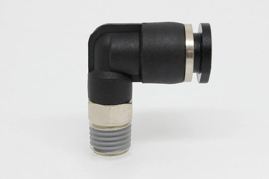 Compact Push to Connect Elbow Fitting 3 mm OD - 1/16 NPT Male