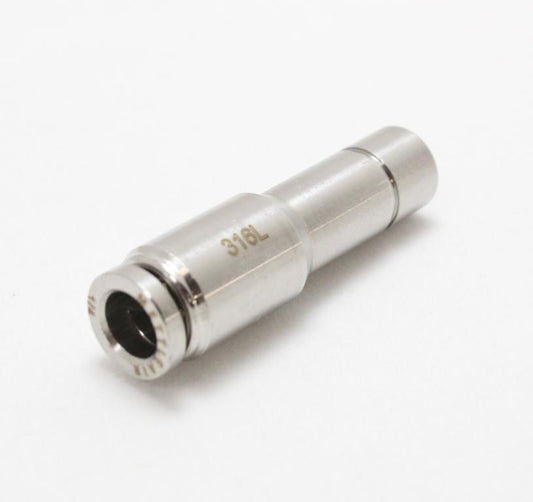 316L Stainless Steel Push To Connect Plug-In REDUCER 6 mm - 4 mm OD