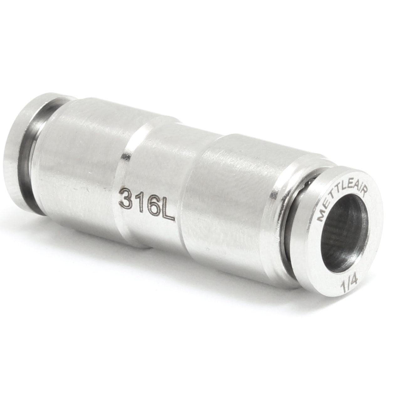 316L Stainless Steel Push To Connect REDUCER Union Fitting 10 mm OD - 8 mm OD