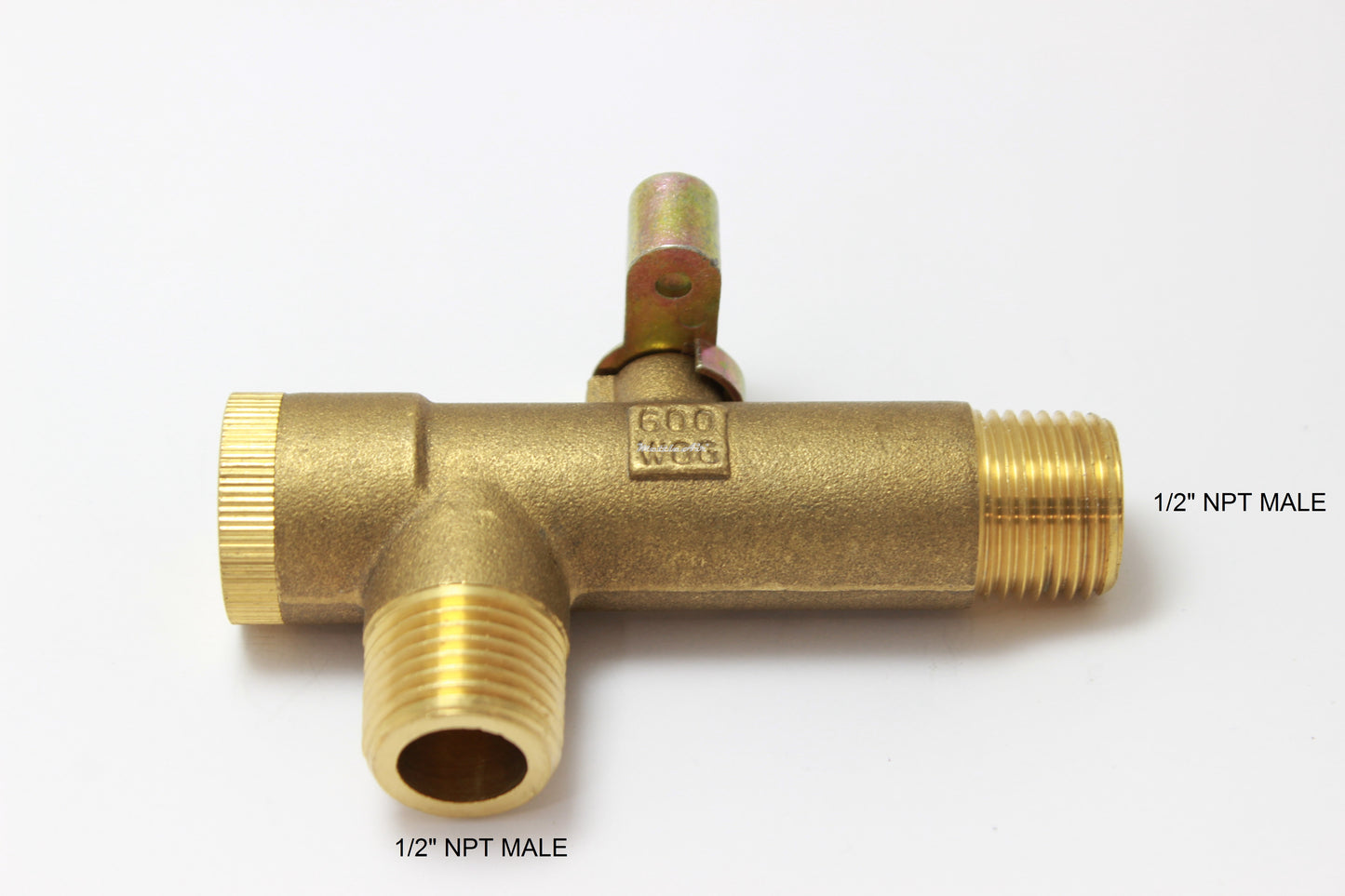 1/2 NPT Male 90 Degree Ball Valve with Strainer