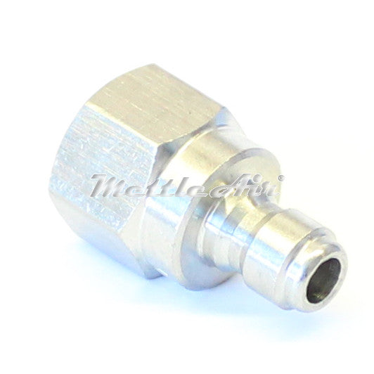 1/8" BODY X 1/8" NPT FEMALE FIP FPT INDUSTRIAL INTERCHANGE NIPPLE STEEL