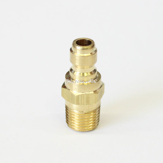 1/8" Body x 1/8" NPT Male Industrial Interchange Nipple Brass